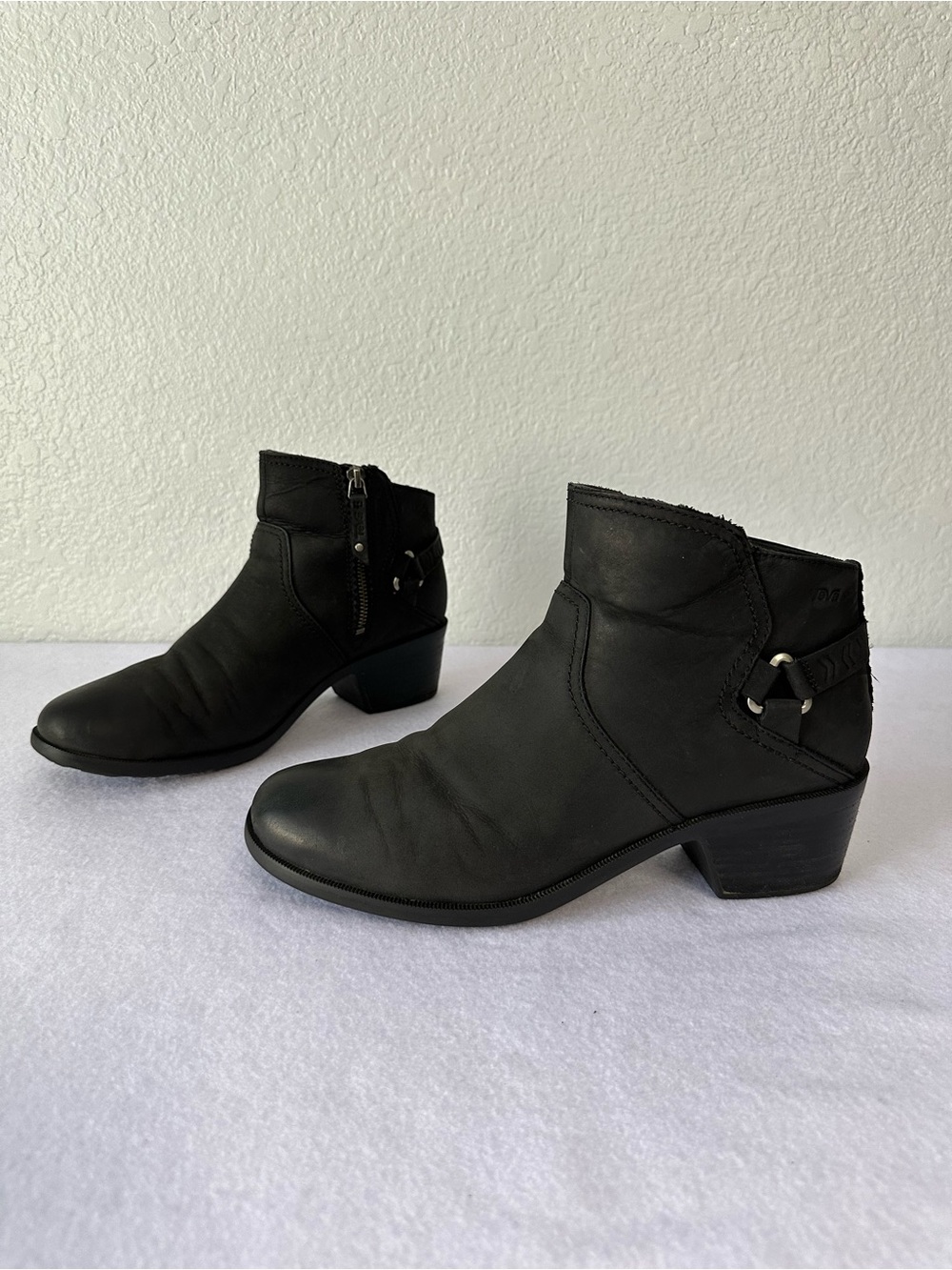 Teva Foxy Waterproof Black Leather Ankle Boots Western Booties Women's Size 11